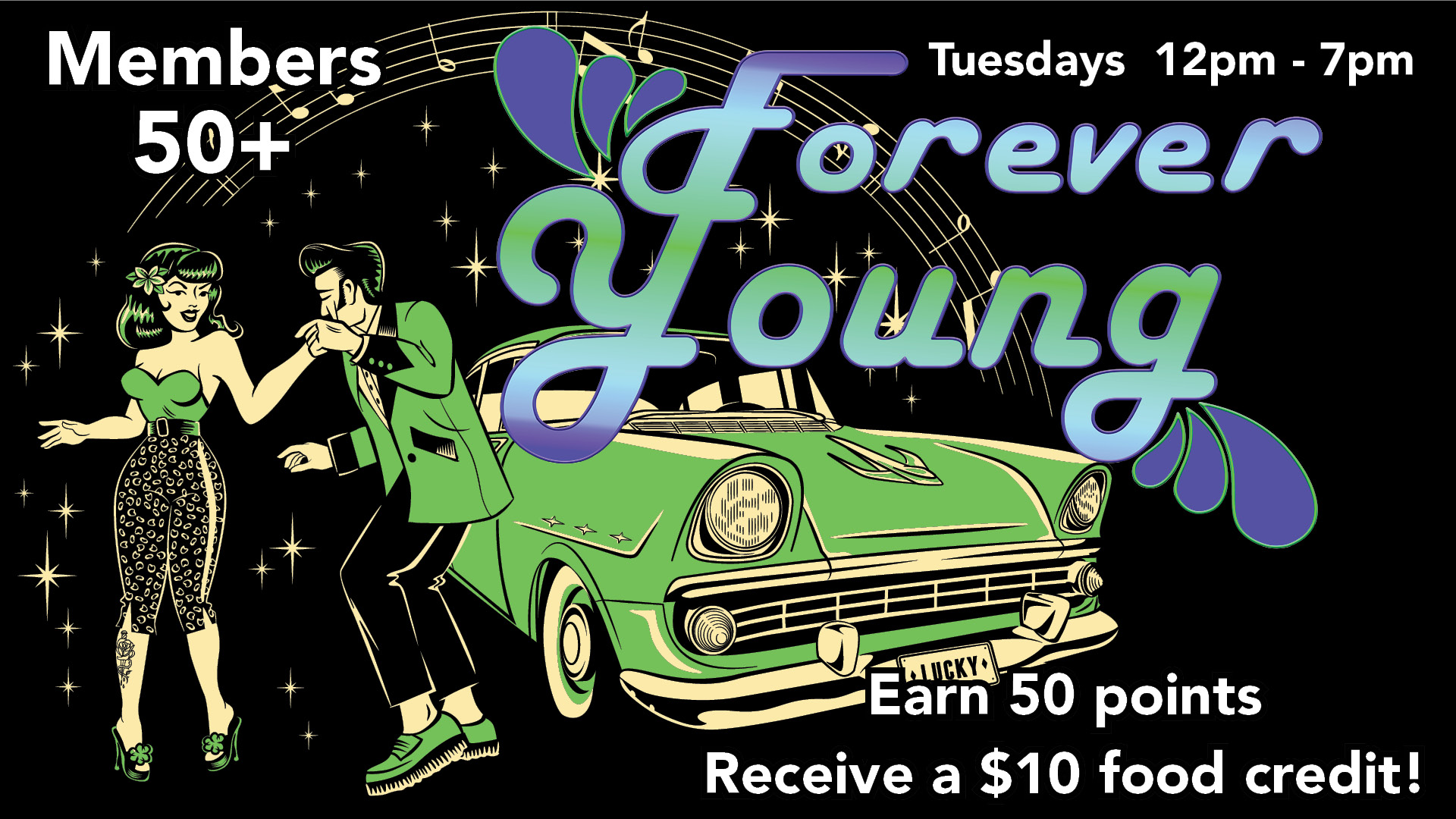 Casino Promotions, Club 50, Dining, Missoula dining, Missoula, Flathead Lake, Forever Young, S&K Gaming, promotions, seniors, slots, credit, food, dinner, lunch, evaro, montana