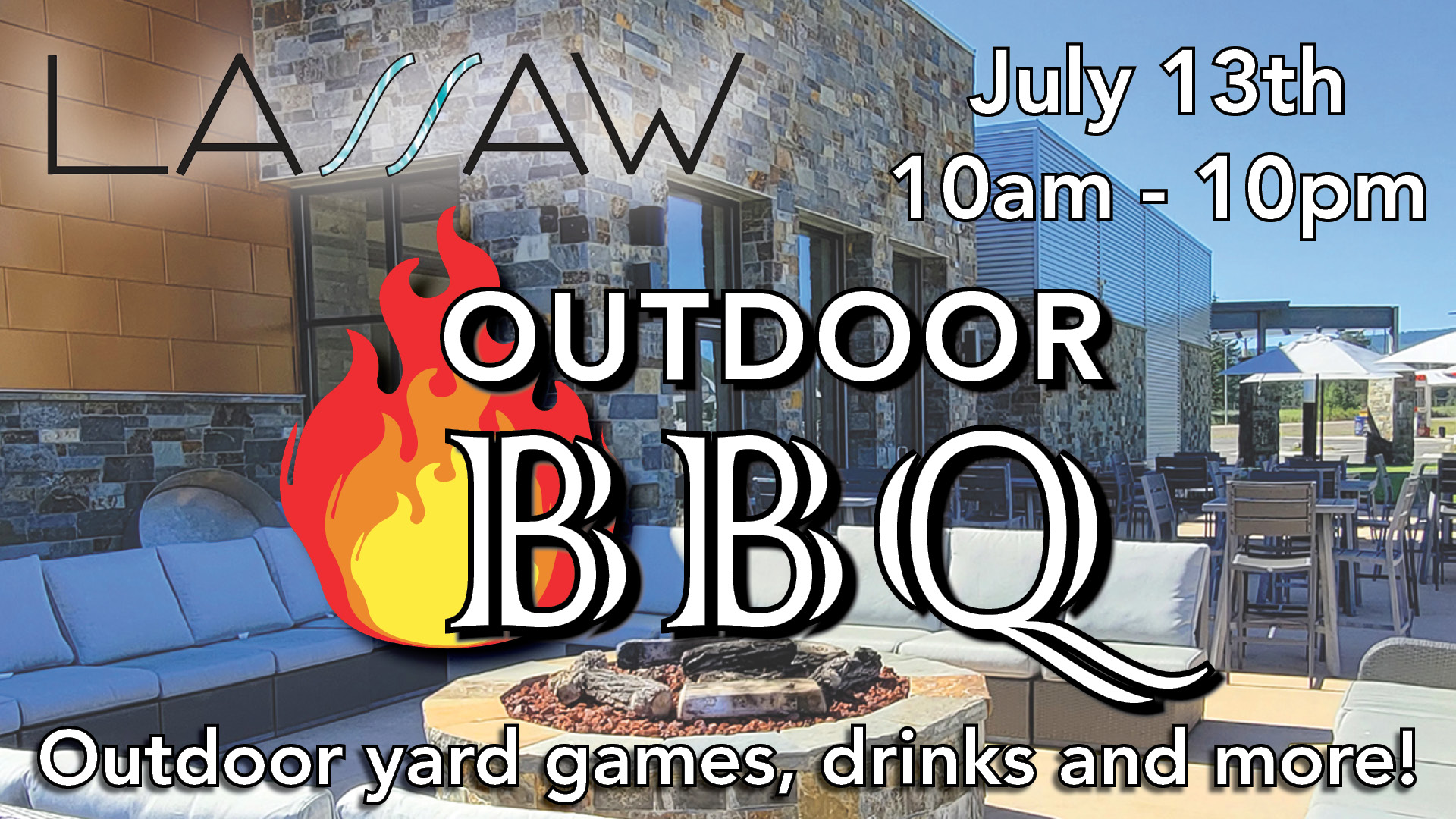 Lassaw, Lassaw Sports Bar, Gray Wolf BBQ, outdoor games, drinks, Lassaw BBQ