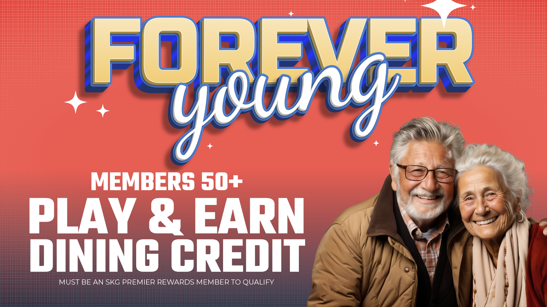 Forever Young, Club 50, Senior Promotion, Senior Discount, Senior lunch, dining promotion, club member promotion, earn and get